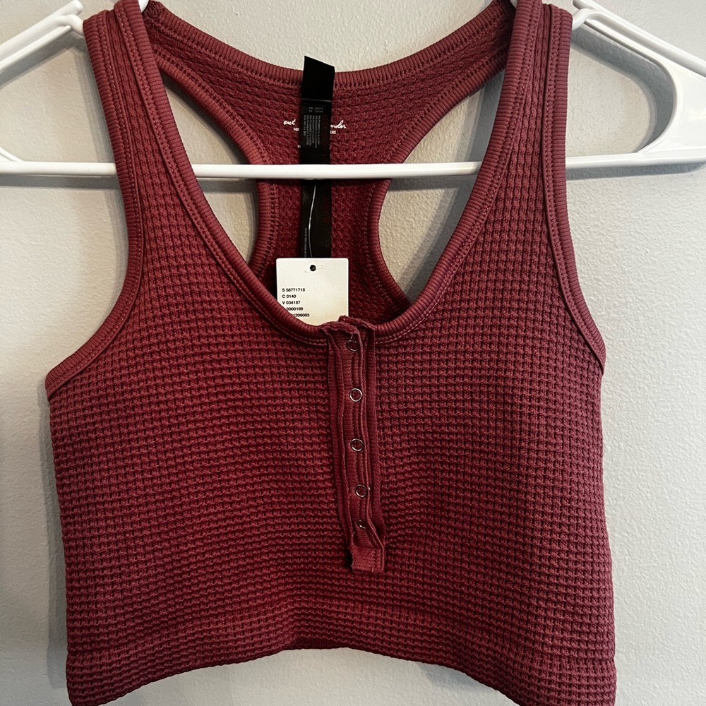Out From under‎ Urban Outfitters Cropped Waffle Tank NWT